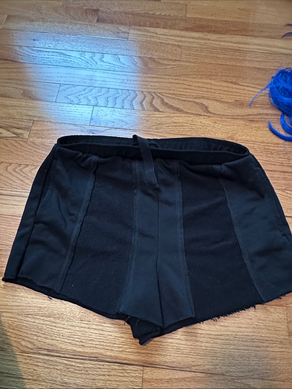 PacSun Black High-Waist Panel Bike Shorts